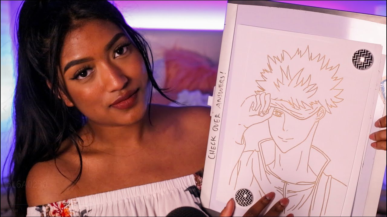 ASMR | Drawing You ✏️ (Inaudible/Unintelligible Whispers, Personal Attention, Pencil Sounds)