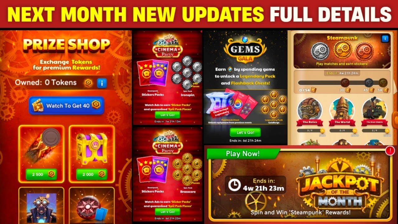 CARROM POOL NEW EVENTS & UPDATES | FULL DETAILS | NEXT MONTH | JAMOT GAMING 