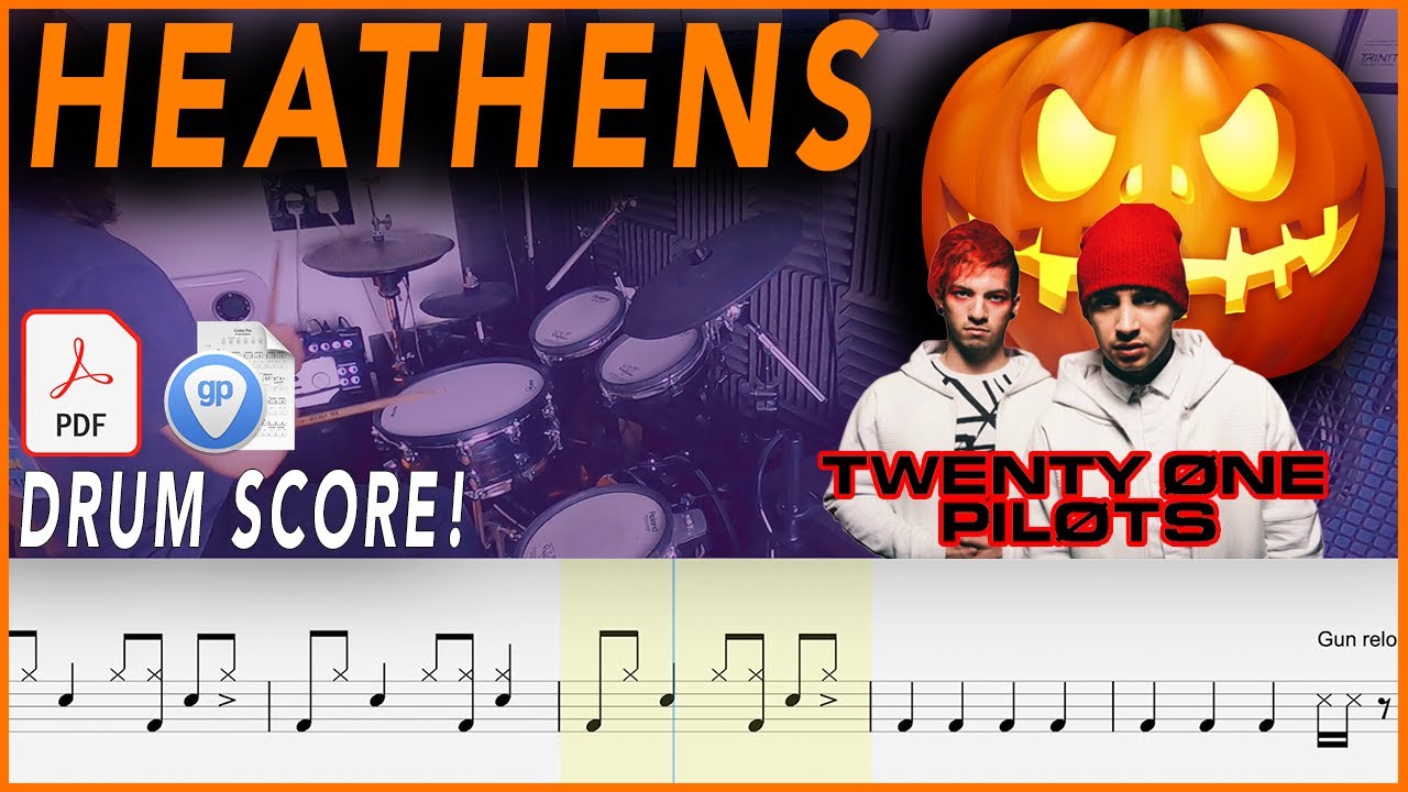 Heathens - Twenty One Pilots | DRUM SCORE Sheet Music | #174 DRUMSCRIBE
