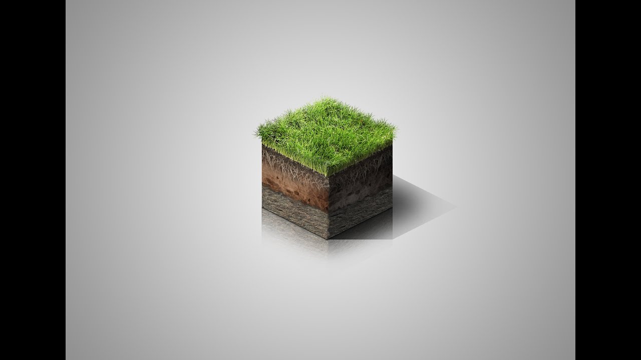 [Photoshop] Isometric Grass Cube Tutorial