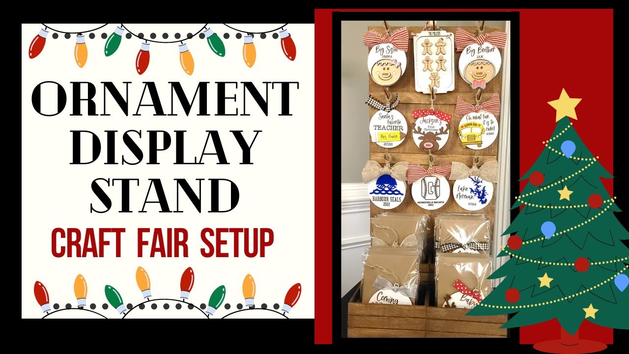 How to Make an Ornament Display Stand for Craft Fairs | Made with Glowforge & Dollar Tree Products