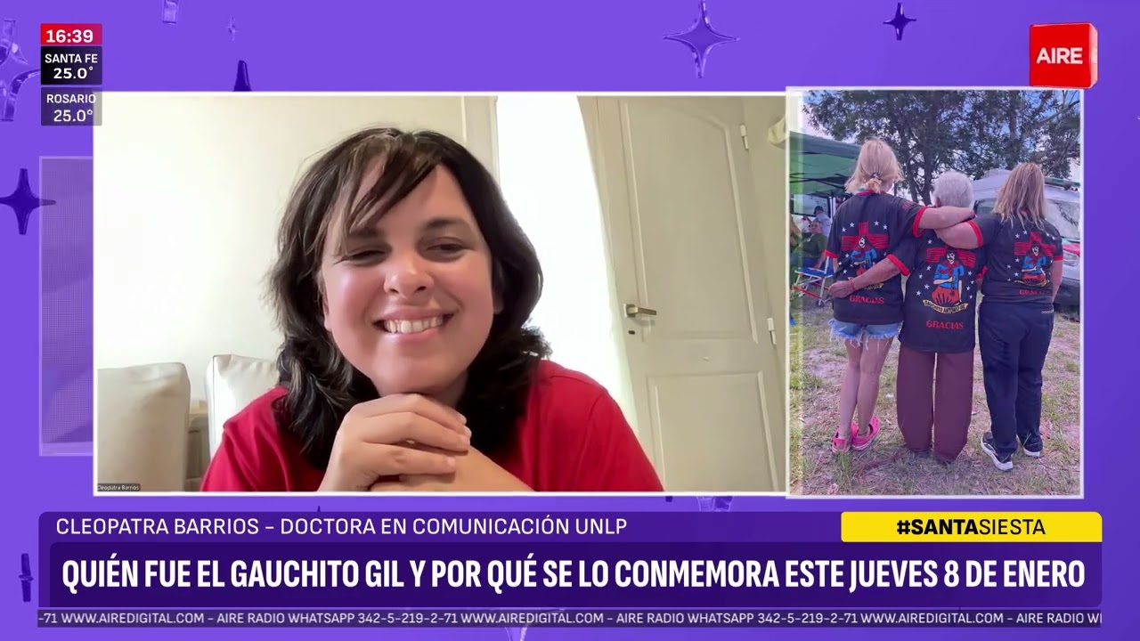 Entrevista  Cleopatra Barrios Aniversario Gauchito Gil. Santa Siesta, Aire de Santa Fe TV.