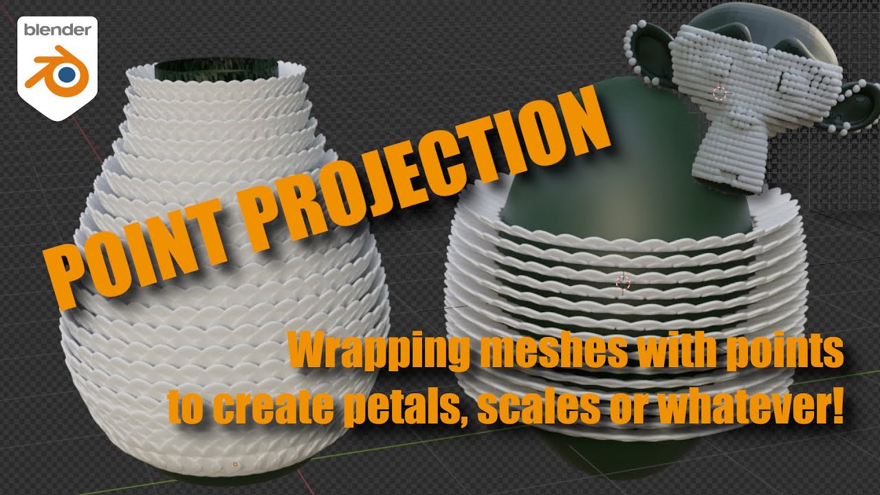 Blender 3.3: Point Projection for Making Scales, Petals, Sequins, and the Like
