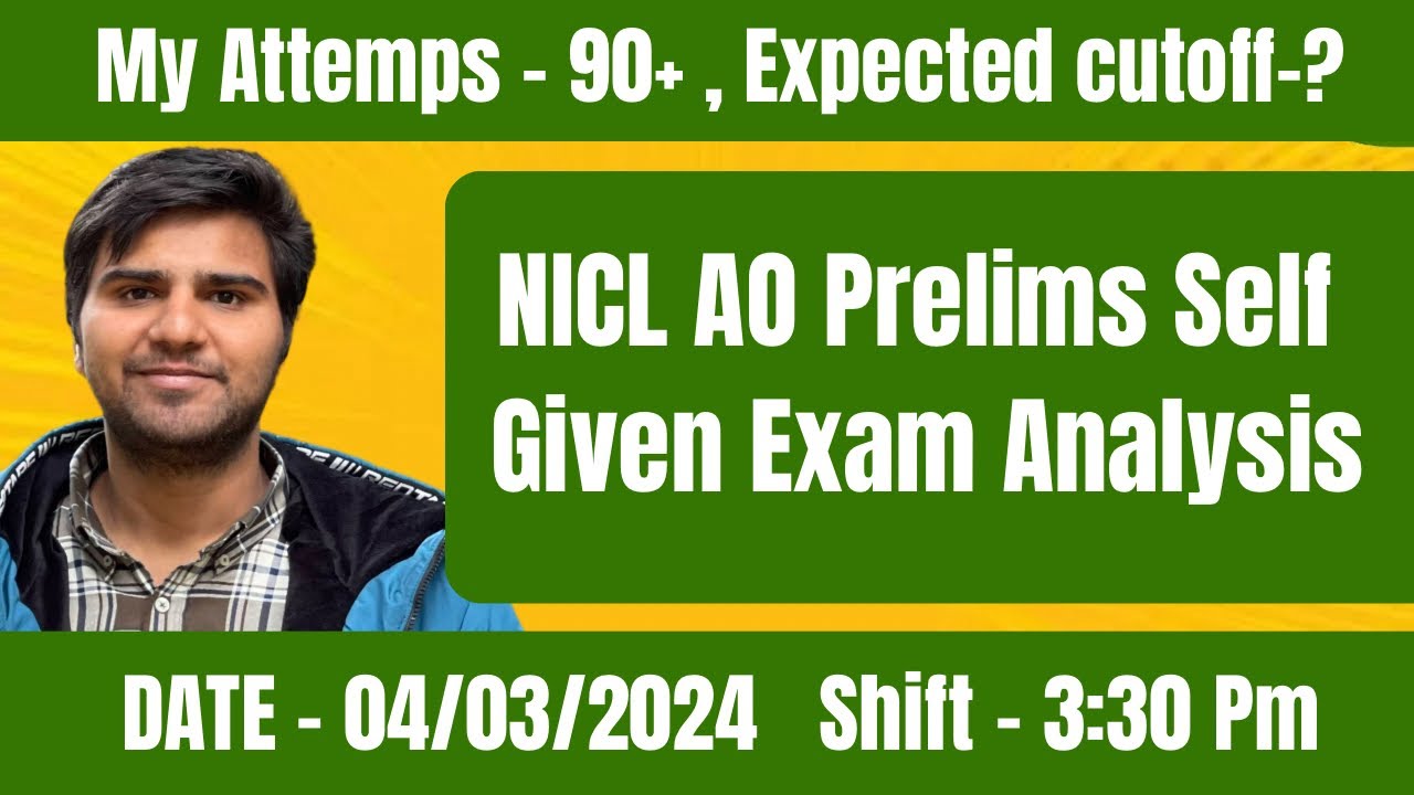 NICL AO Prelims Self Given Exam Analysis | NICL AO | Banking Aspirant