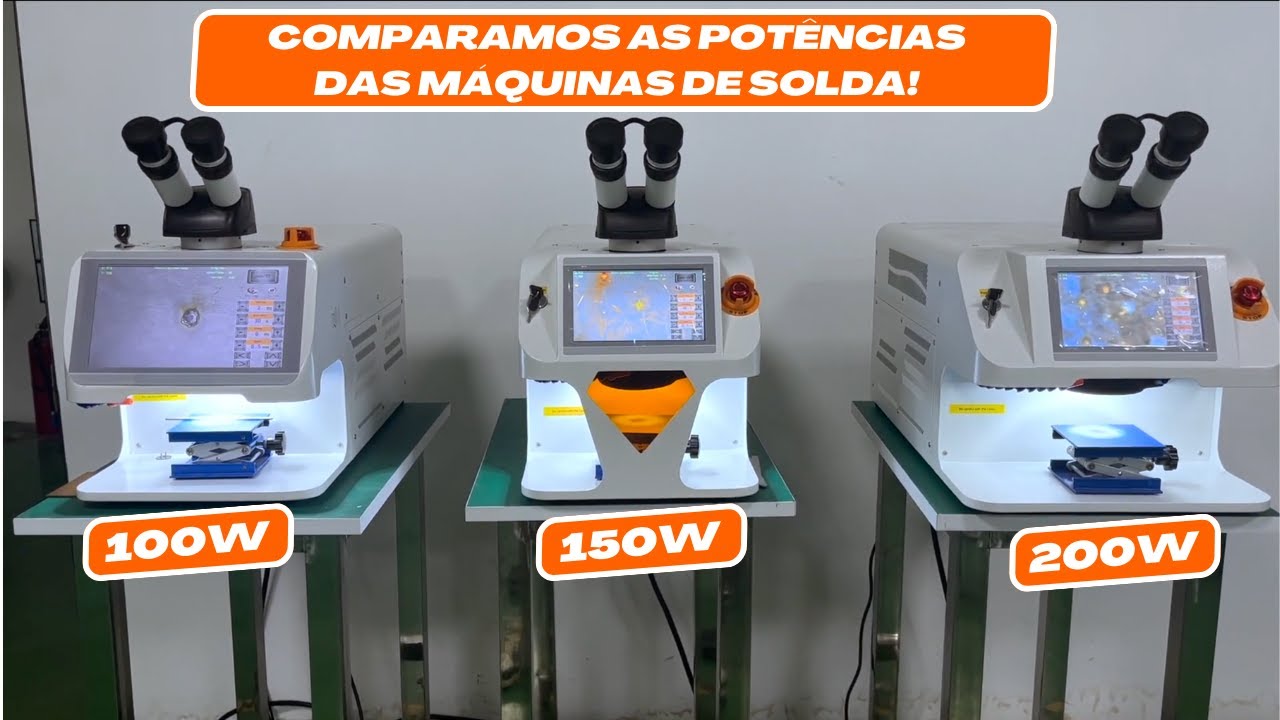 Comparamos as máquinas de solda 100w | 150w | 200w e olha o resultado que deu!