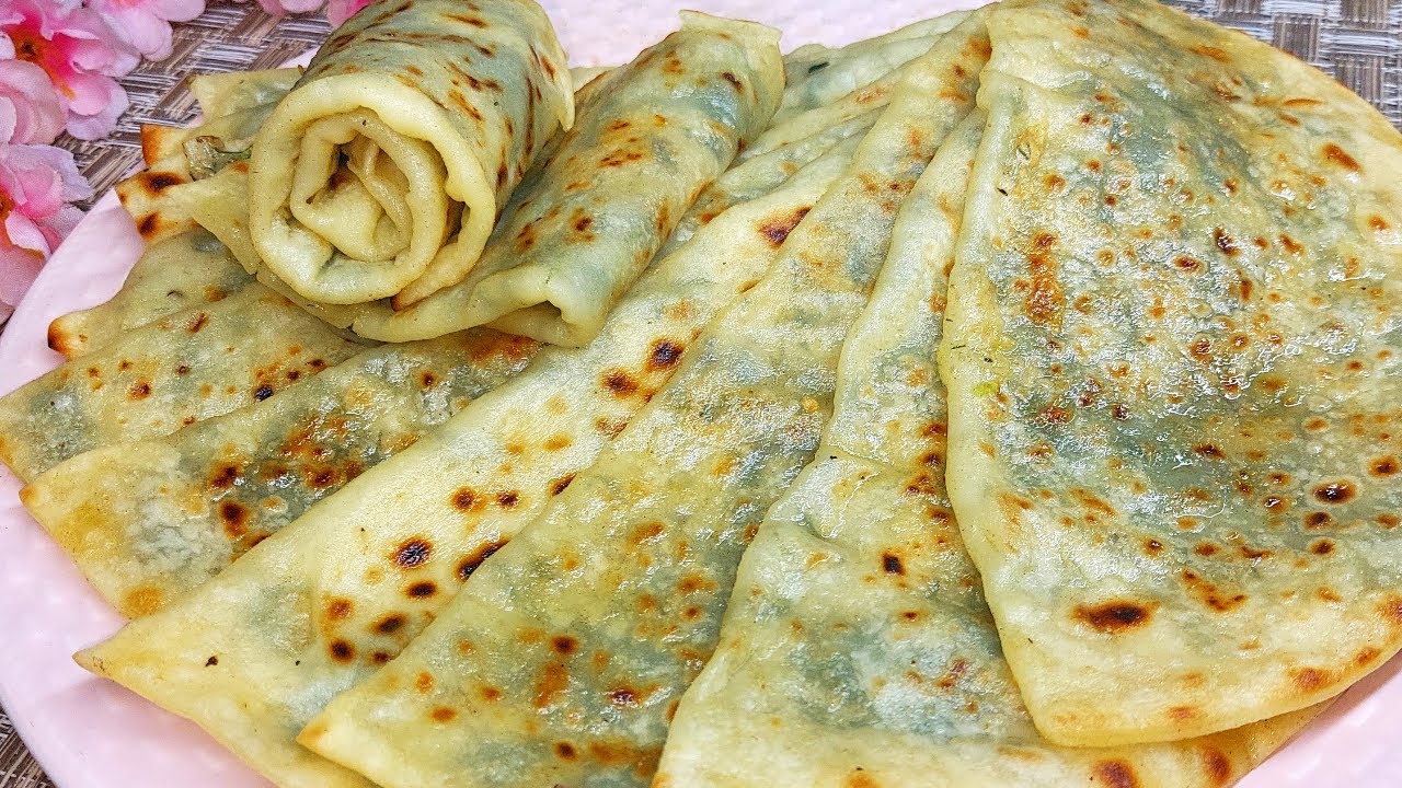 МУКА, ВОДА и ЗЕЛЕНЬ с Творогом! Из простых продуктов, такая Вкуснятина! Кутабы с творогом и зеленью