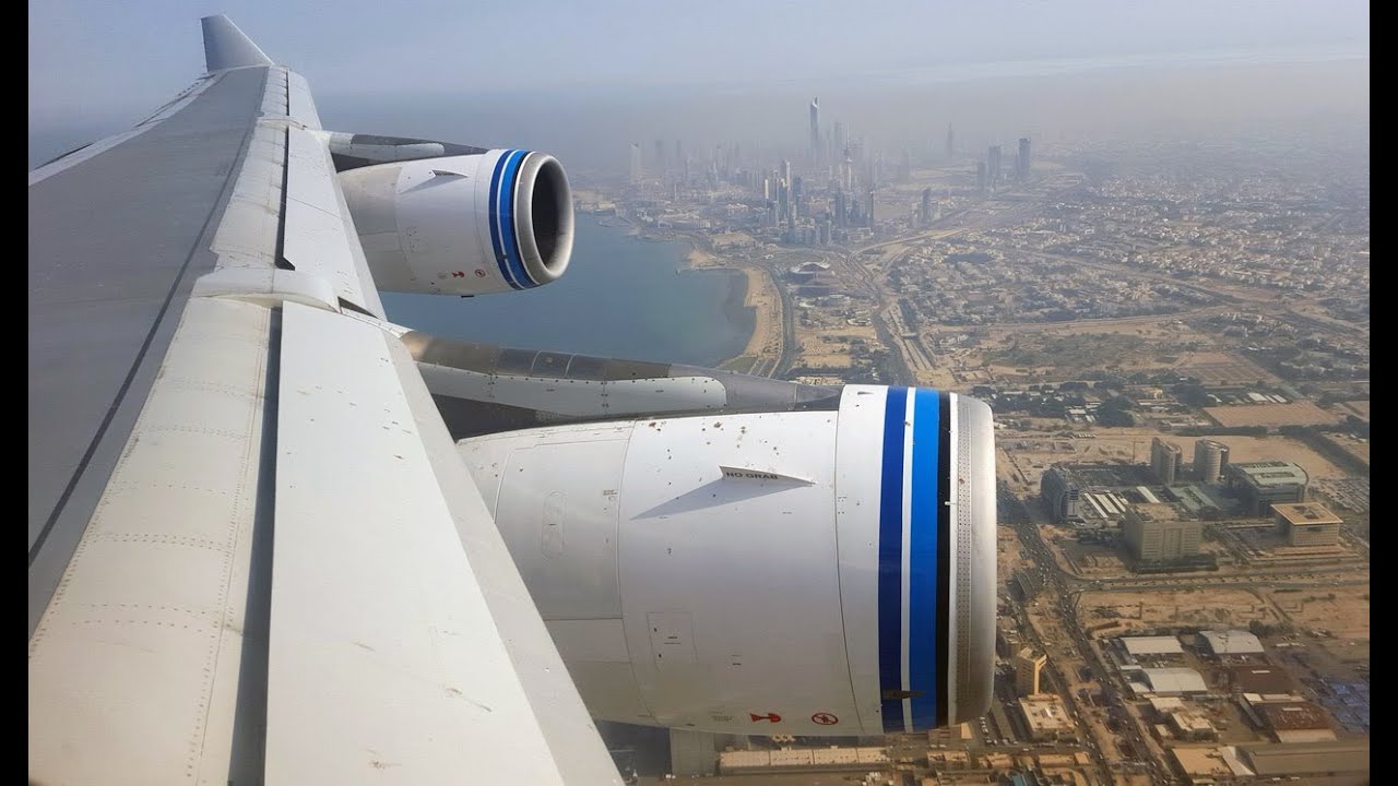 Kuwait Airways A340-300 Colombo to Kuwait Sights and Sounds