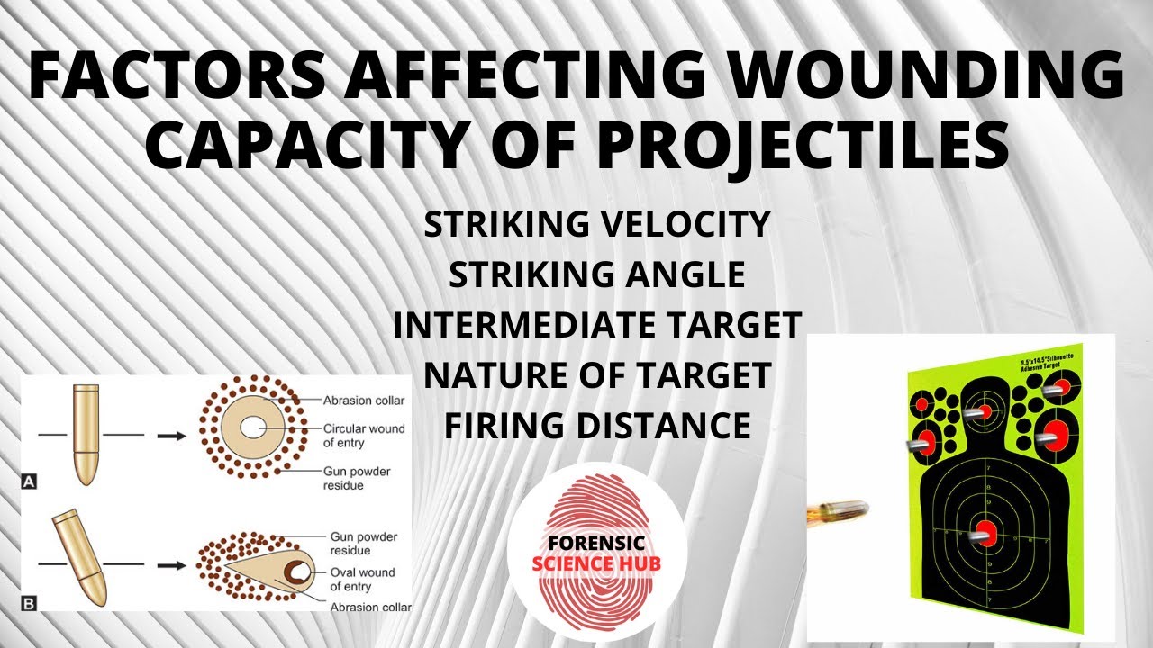 Factors affecting wounding characteristics of projectile | Wound ballistics UGC NET Forensic science