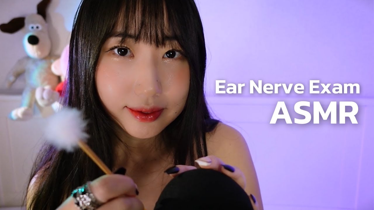 (субтитры) ASMR: Глаза закрыты, экзамен нервов уха👂💜 (вблизи)