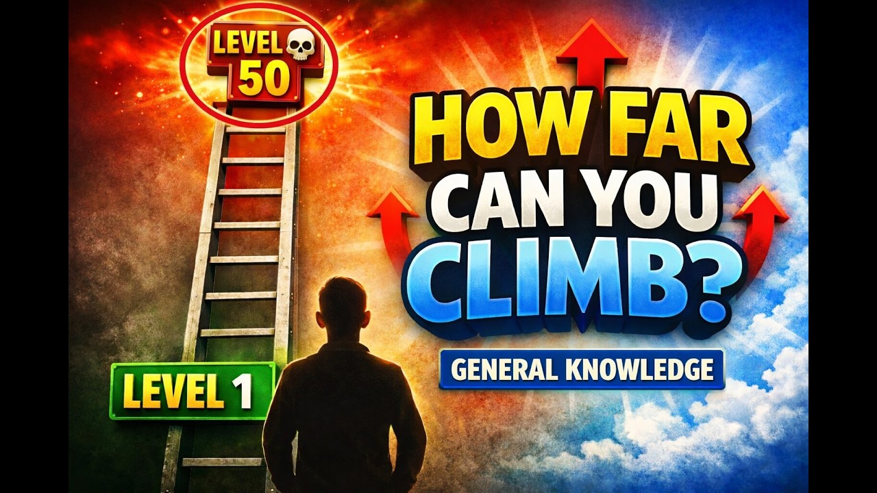 The General Knowledge Quiz Ladder 🧠 50 Questions From Easy to Brutal | Quiz Challenge #quiz #trivia