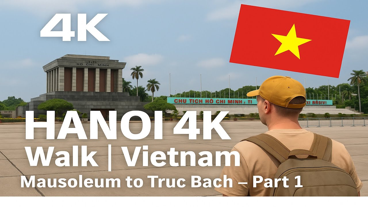 HANOI 4K Walk | Vietnam Mausoleum to Truc Bach – Part 1 🇻🇳🚶