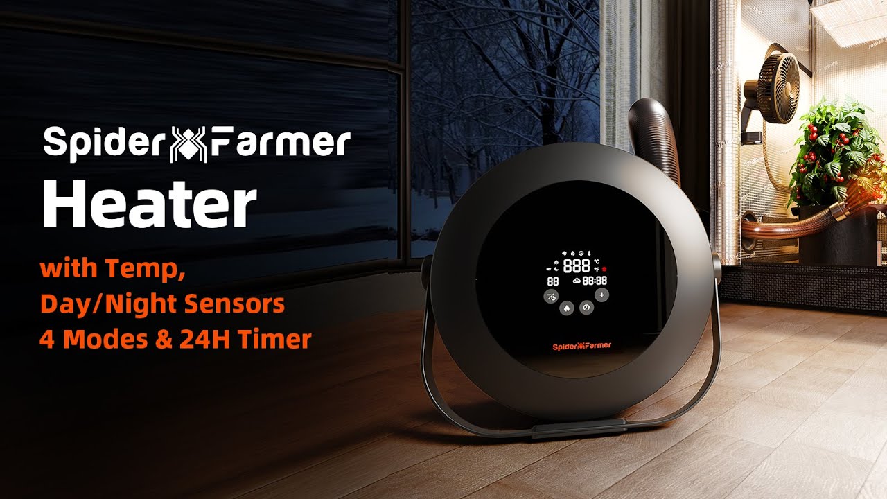 Spider Farmer Heater | Easy Setup & Smart Climate Control | For Grow Tents & Greenhouses | New