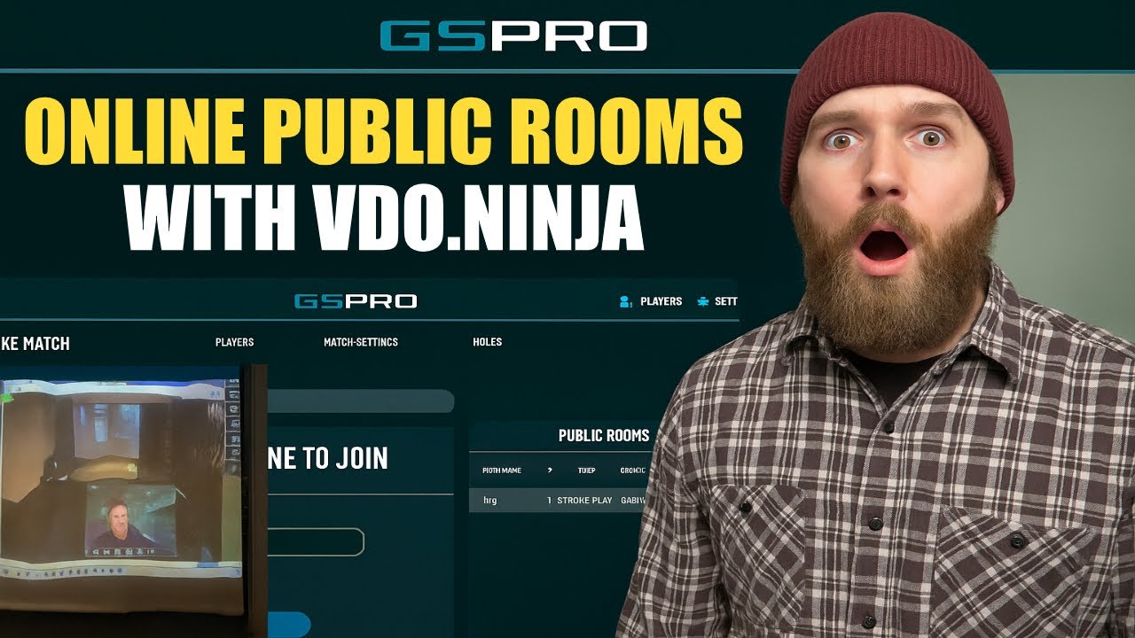 GSPro's GROUNDBREAKING New Feature! Testing Online Public Rooms with VDO.Ninja Integration!