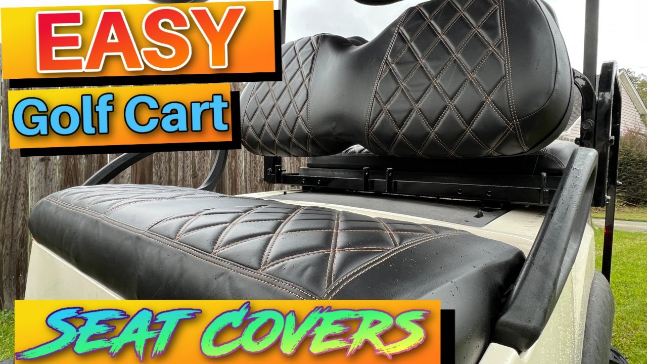 How To Install Golf Cart Seat Covers without a Staple gun | Nokins Golf Cart Accessories | EASY DIY
