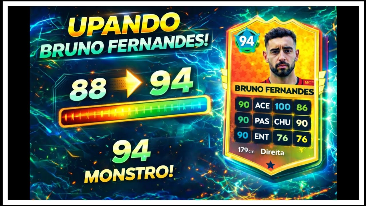 UPAGEM INSANA! BRUNO FERNANDES 94 MONSTRO 😱(DLS 26)#DLS26 #DreamLeagueSoccer #BrunoFernandes #Upagem
