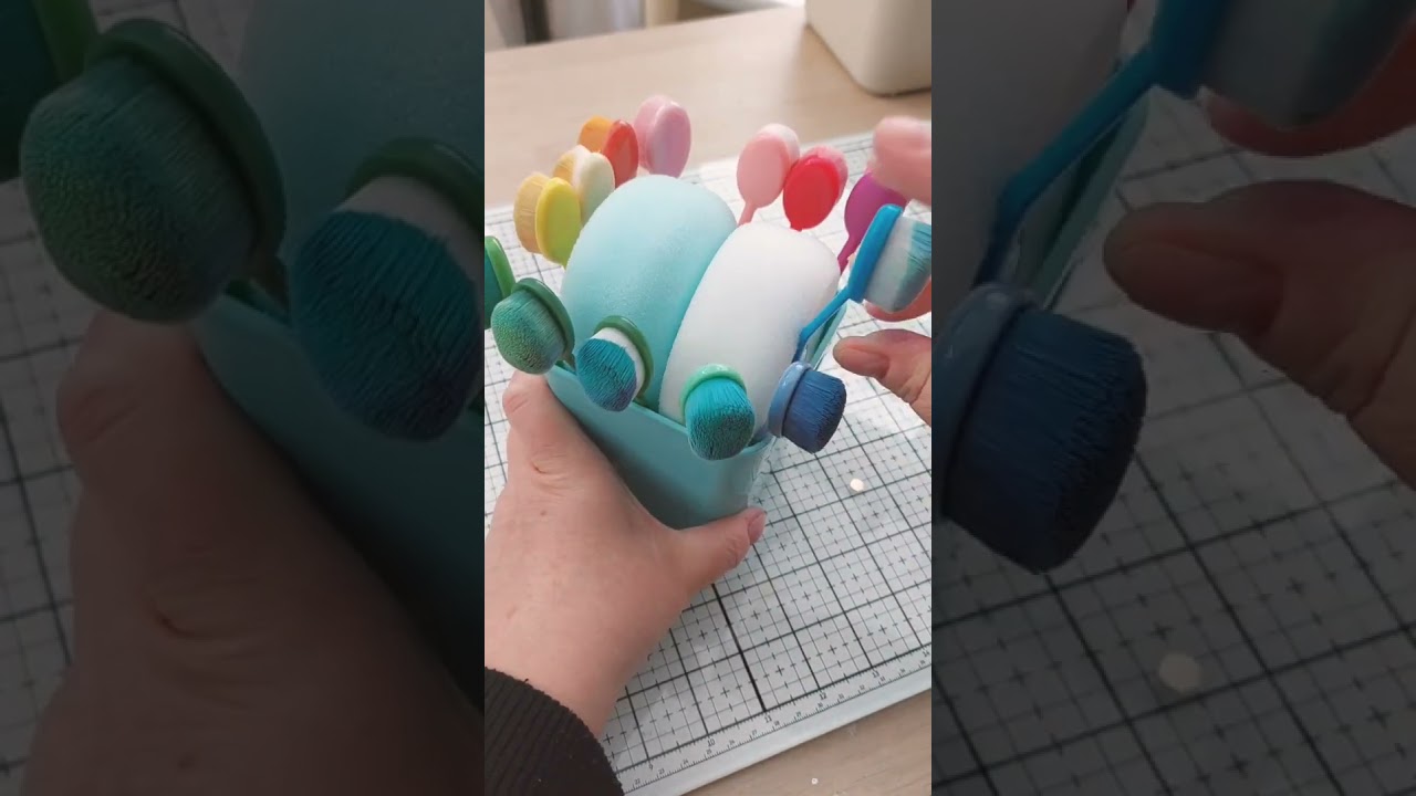 The BEST WAY to Store Your Ink Blending Brushes! #cardideas #crafthacks #papercraft #craftstorage