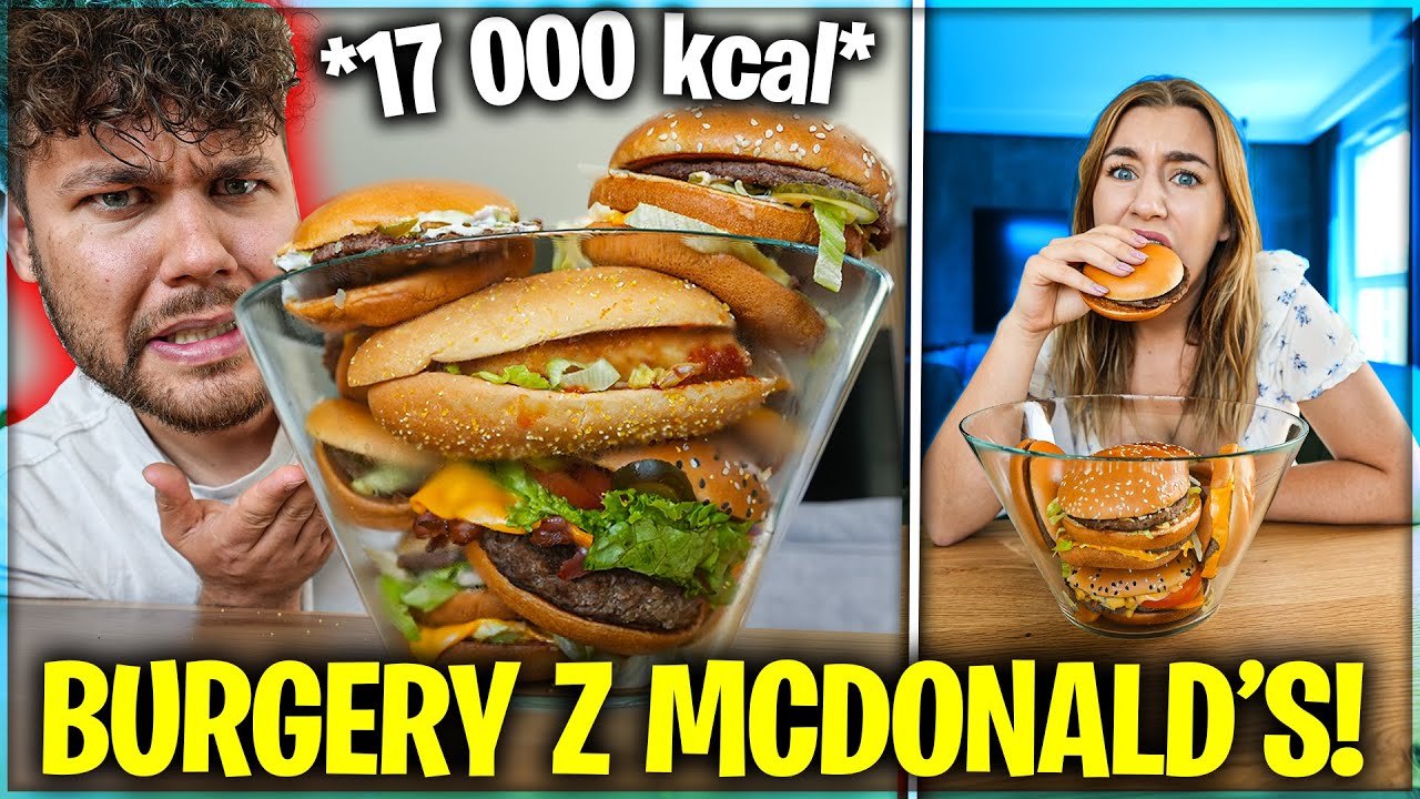KTO SZYBCIEJ ZJE OGROMNĄ MISKĘ BURGERÓW Z MC WYGRYWA!