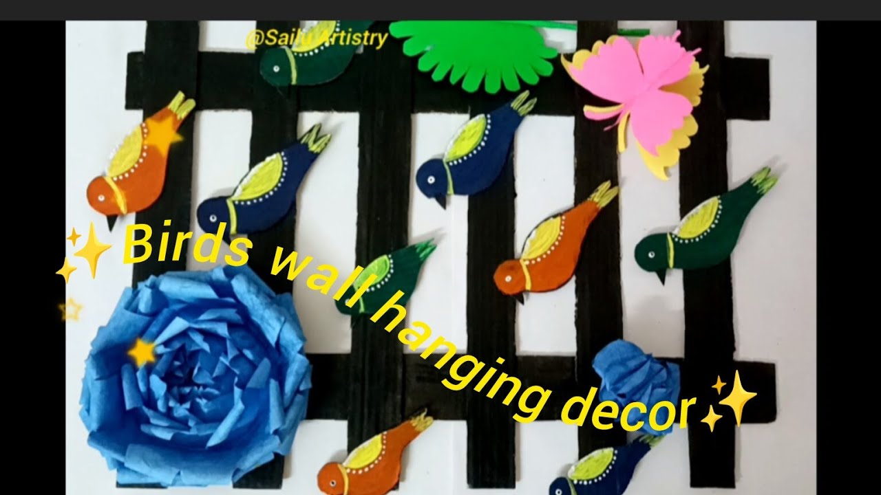 DIY#Birds wall hanging using cardboard#💖🐦💖//Home Decor//💗🕊️💗🕊️💗🕊️💗