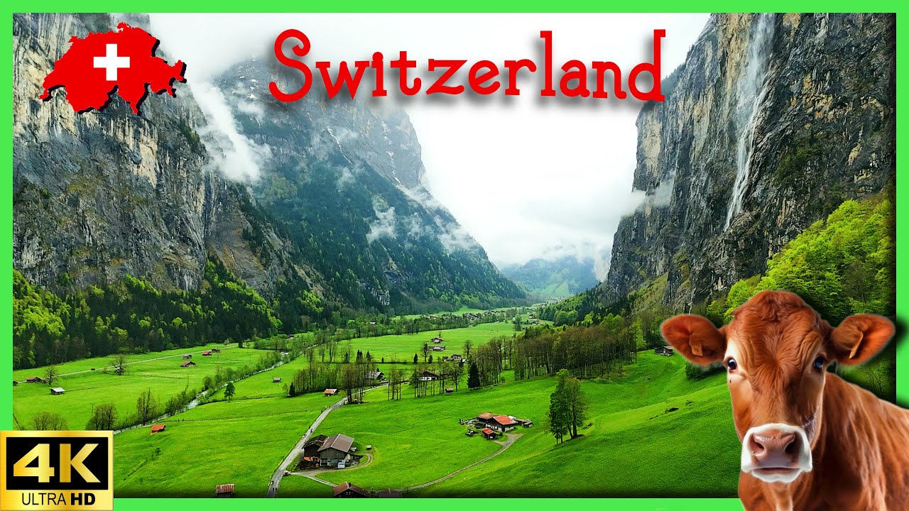[4K] Swiss: Amazing drone Views. Jungfrau Region: Grindelwald | Lauterbrunnen | Interlaken |