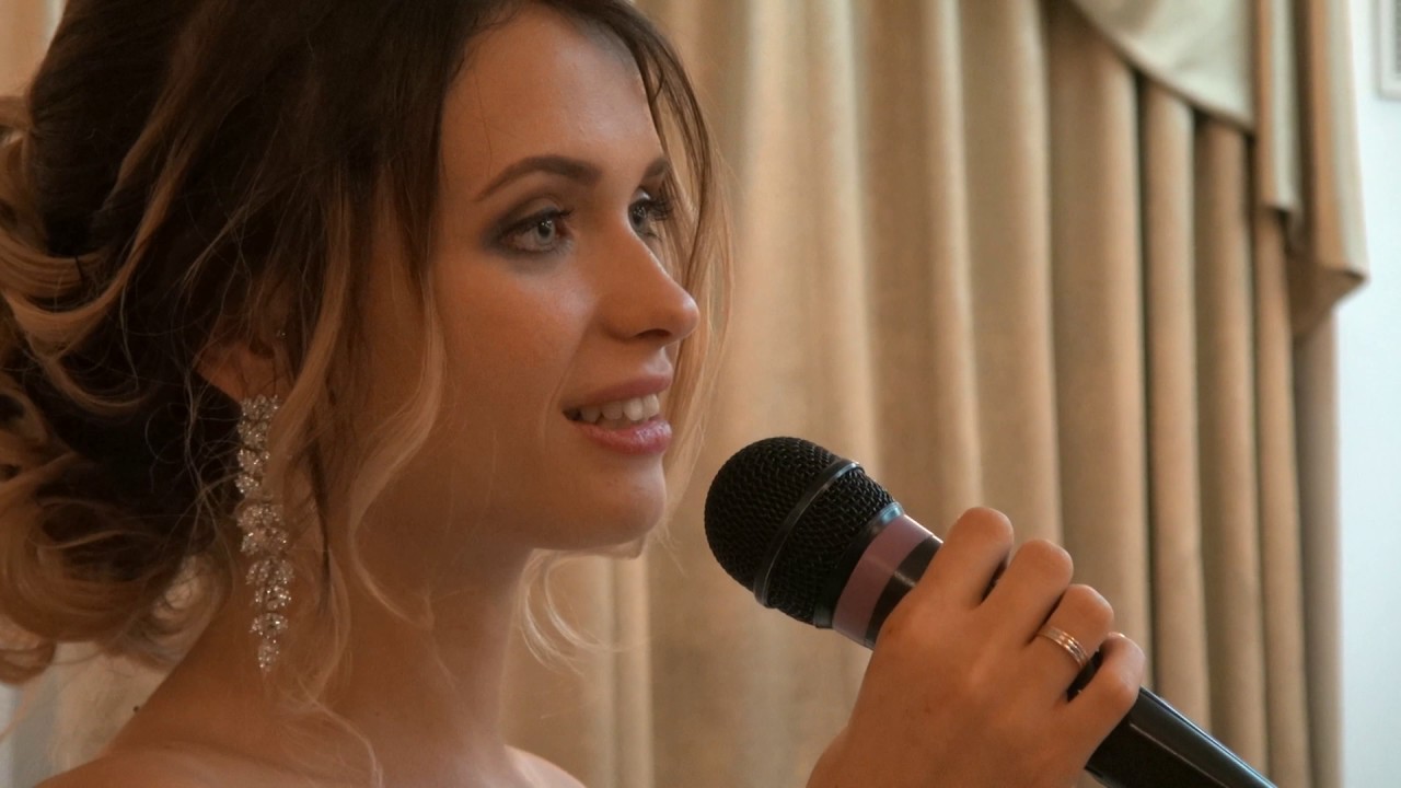 невеста довела до слез всех присутствующих.самая трогательная благодарность родителям