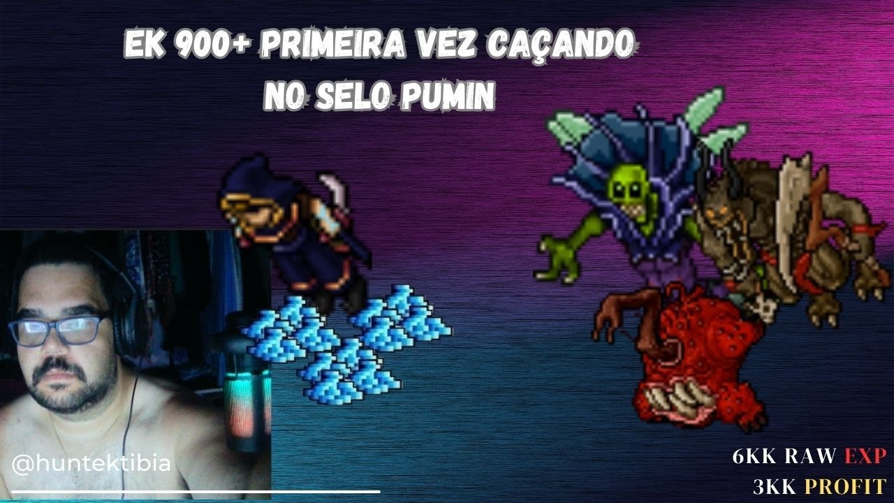 Tibia/Rubinot - EK 900+ SELO PUMIN ( 6KK RAW EXP  ~ 3.1KK PROFIT )