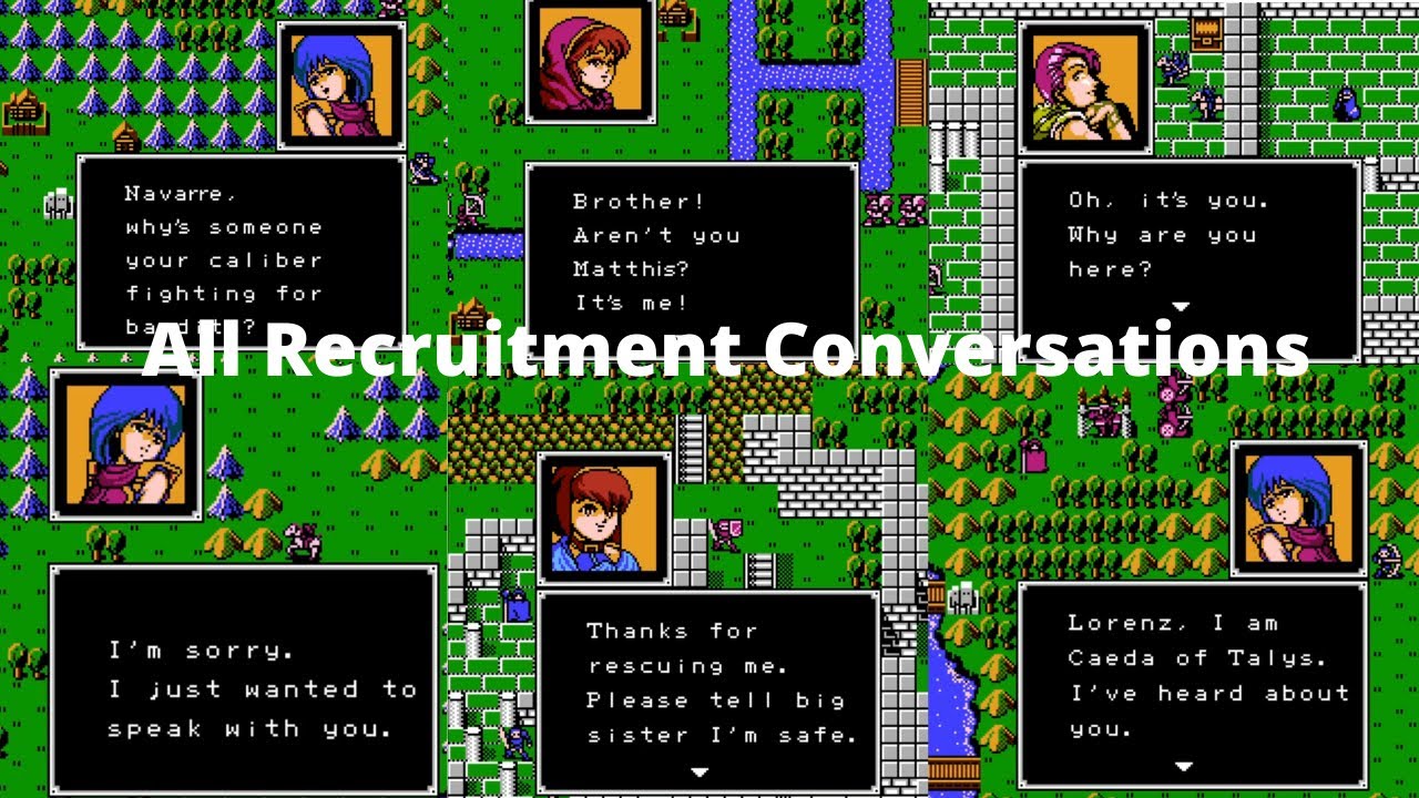Fire Emblem: Shadow Dragon and the Blade of Light - All Recruitment Conversations (Fan-Translation)