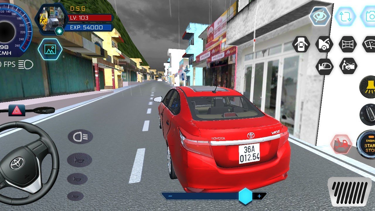 Car Simulator Vietnam - Toyota Vios Rainy Drive #14 | Realistic Driving Simulator Games Gameplay