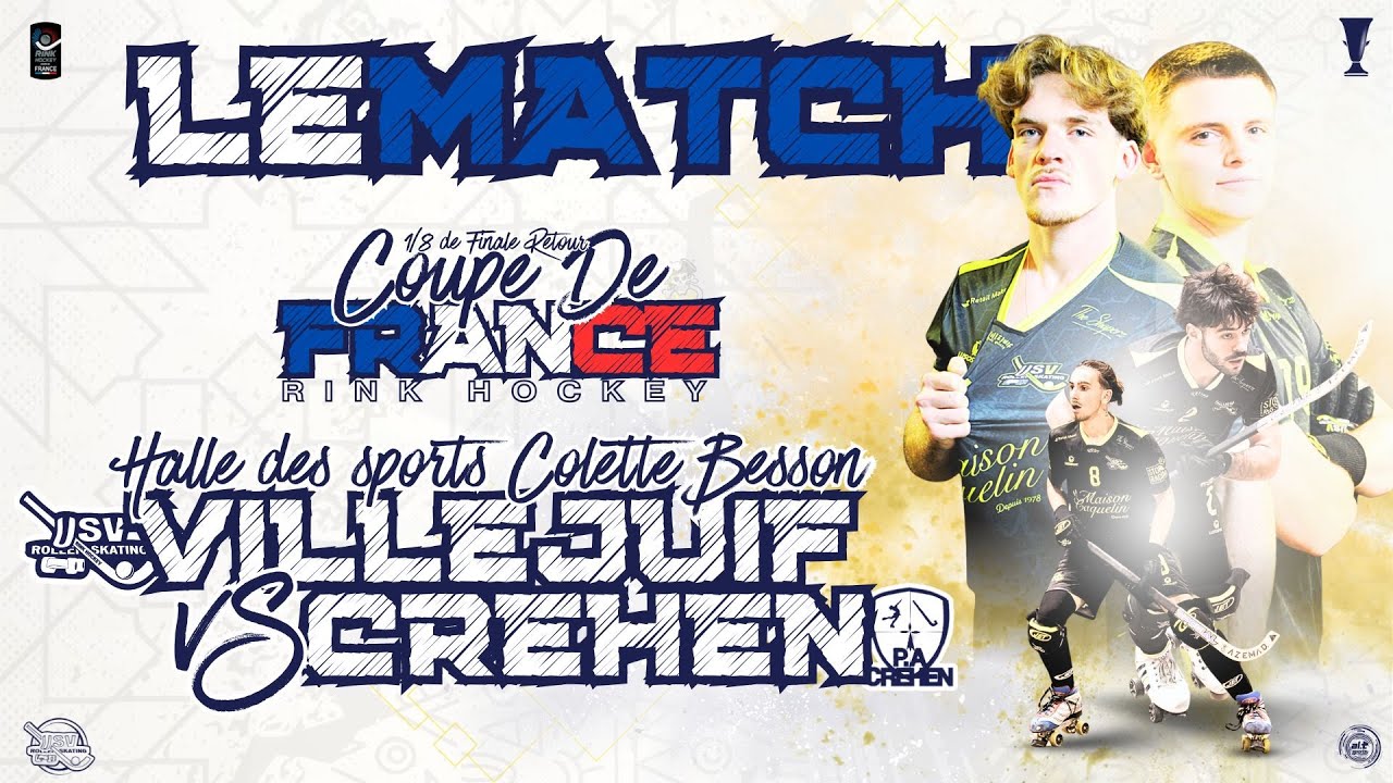 COUPE DE FRANCE RINK HOCKEY  25/26 - 1/8 FINALE RETOUR - US VILLEJUIF vs PA CREHEN