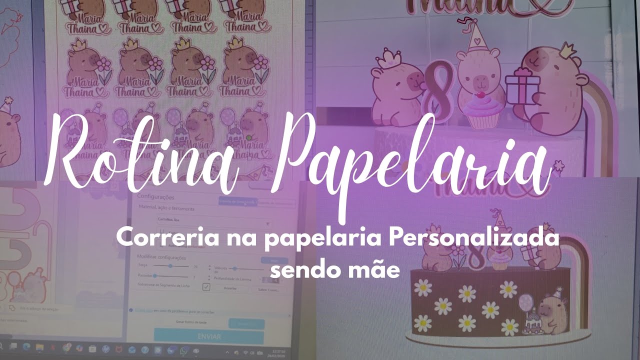 Rotina Real de Mãe e Papeleira Iniciante | Produzindo Topo de Bolo e Rótulos Personalizados