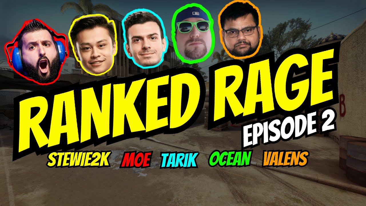 tarik, mOE and Stewie2k: Ranked RAGE #2 CSGO Feat. OCEAN, Valens ☆ [Color Subs]