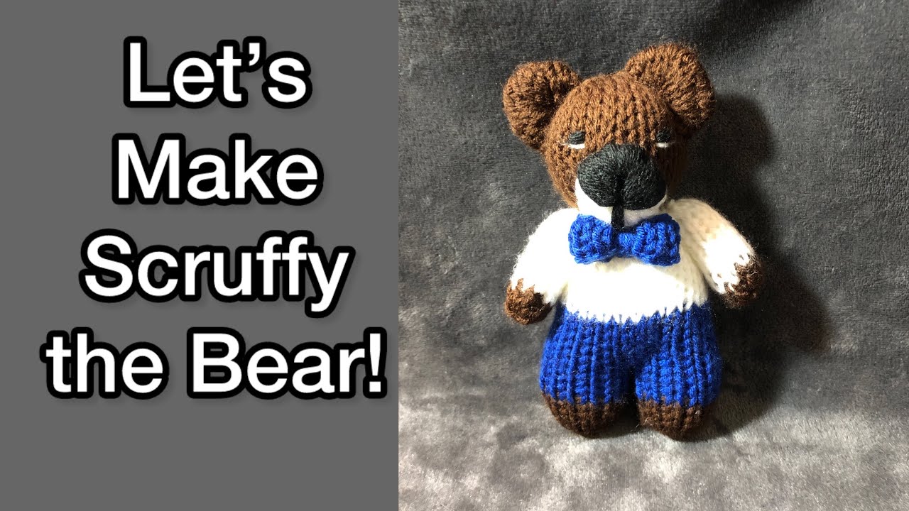 Part 1- Knit Scruffy the Bear with Me! He's Made Using the Addi 22 Circular Knitting Machine.