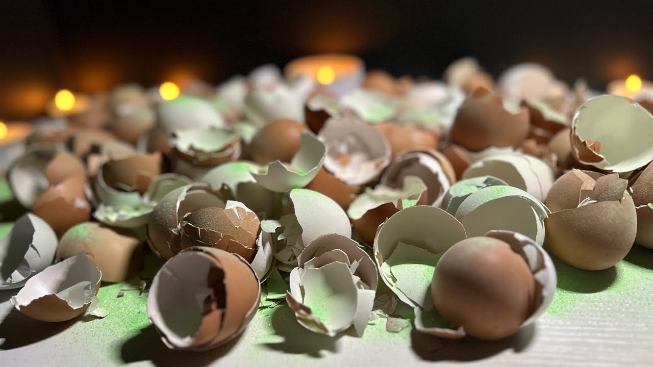 ASMR Late Candle lit Eggshell Crush Extra Crunchy Crispy