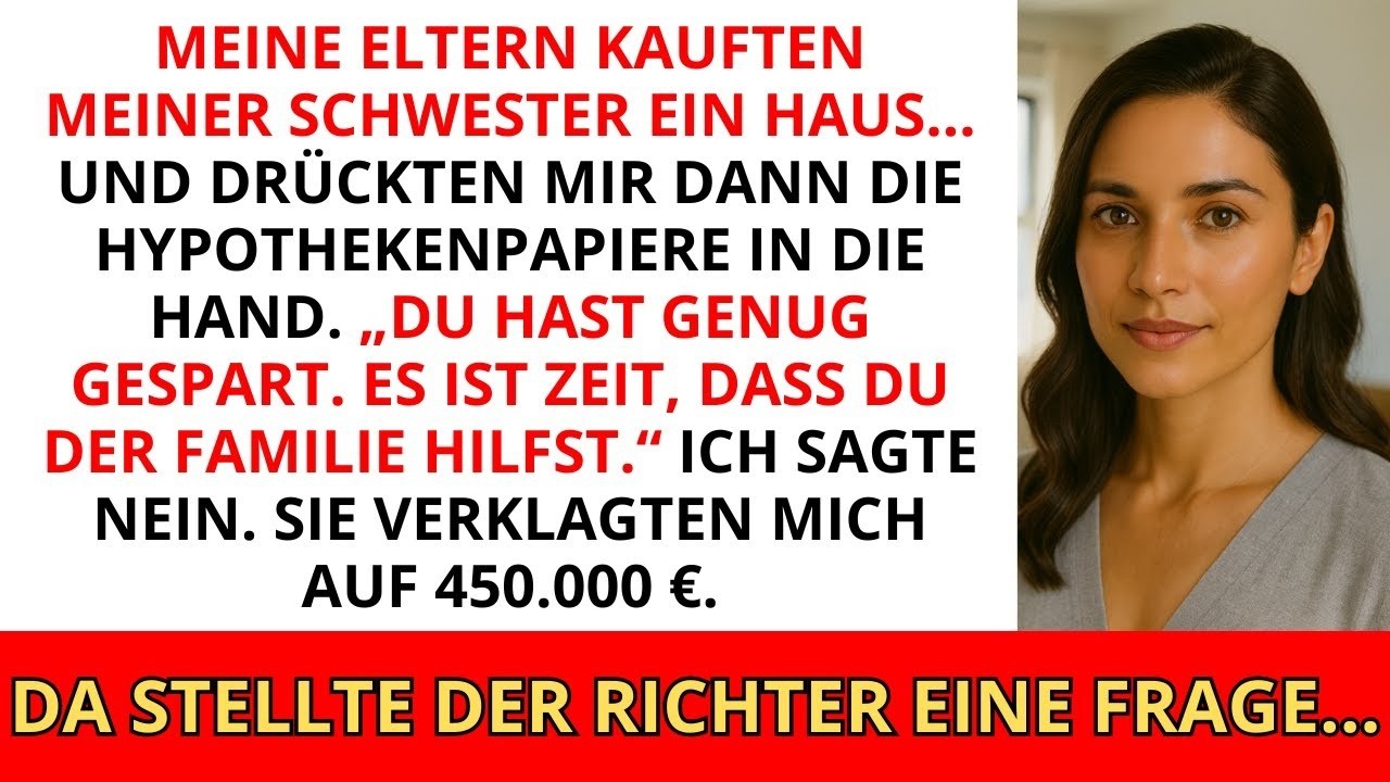 Meine Eltern verlangten, dass ich die Hypothek meiner Schwester bezahle. Als ich mich weigerte...