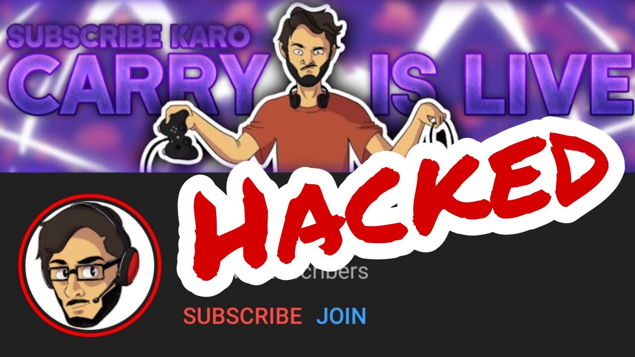 😱 CarryMinati's channel hacked! CarryMinati's Live Streaming channel CarryisLive Hacked -NewstralGuy