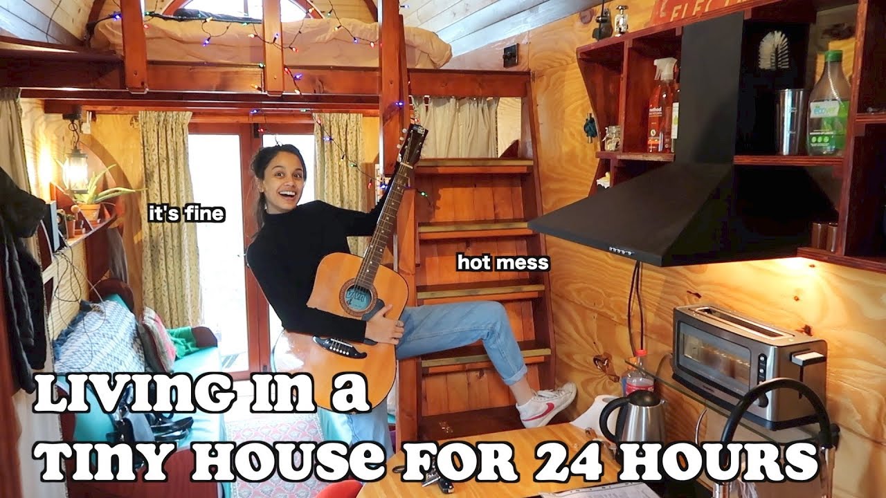 living in a tiny house for 24 hours | clickfortaz