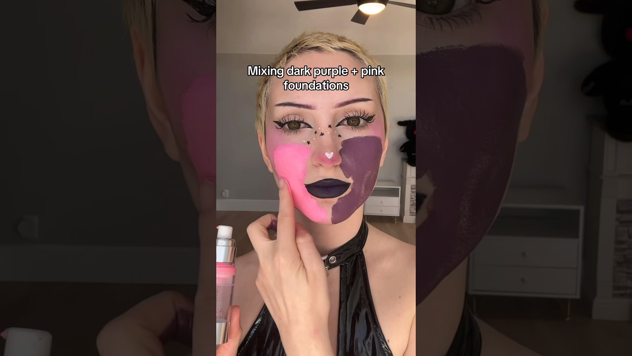 Mixing Dark Purple + Pink Foundation 🌸