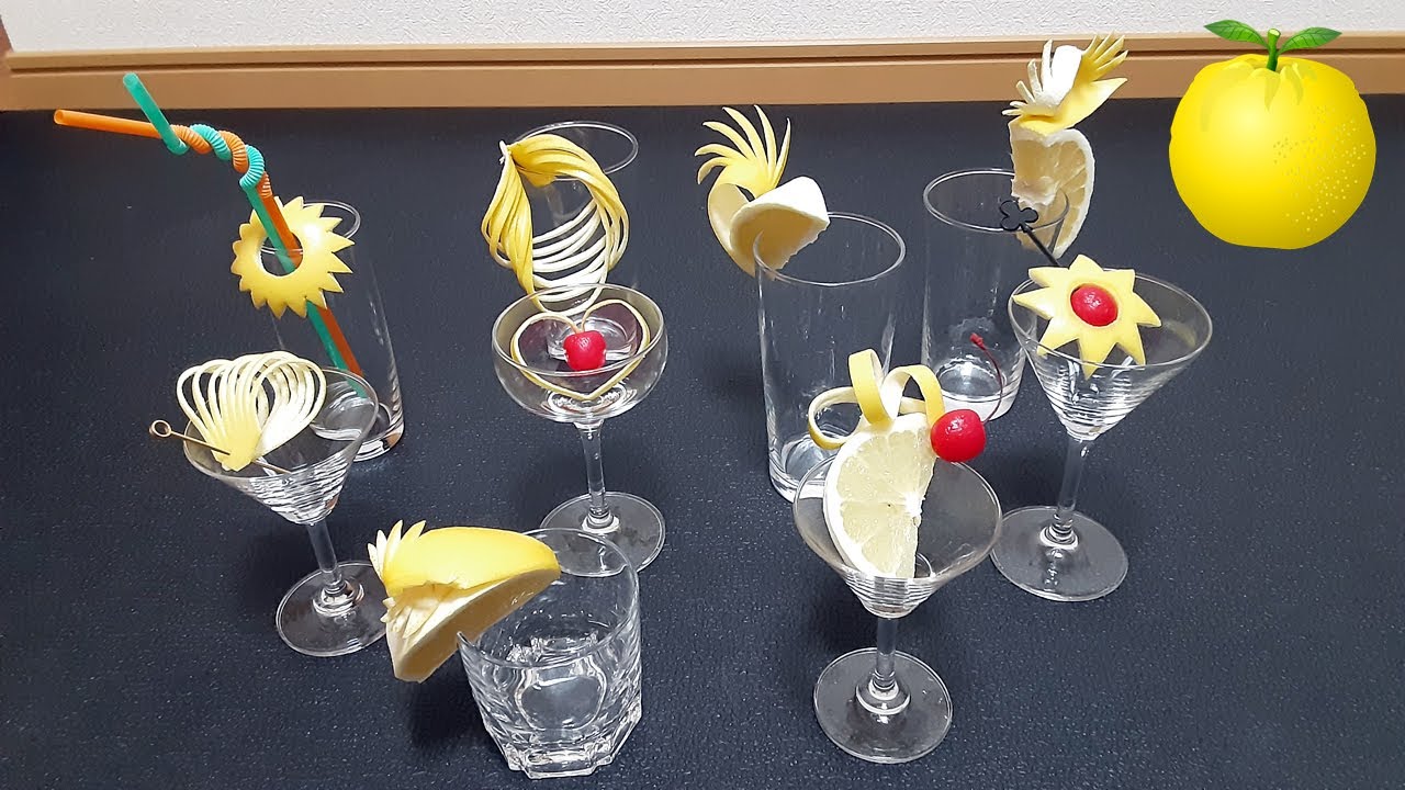 Very simple cocktail decoration (grapefruit edition)　／　超簡単♪ カクテル・デコレーション(グレフル編)