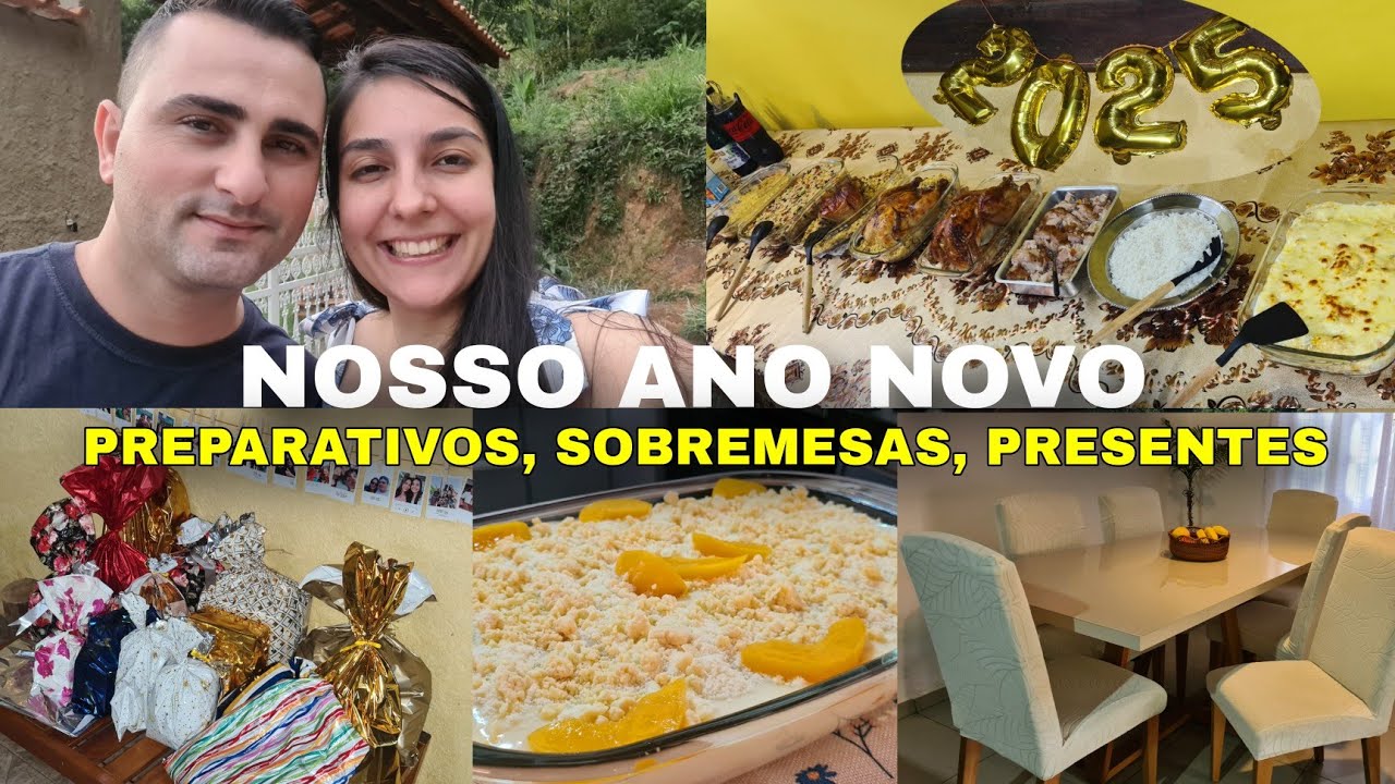 VLOG REVEILLON 2025 | Preparativos, virada de ano, sobremesas, fricassê, recebidos presentes shein