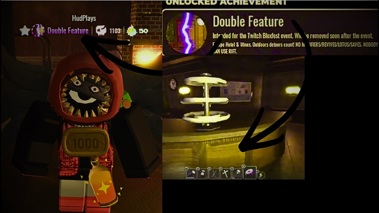 I encountered The Rarest room In Roblox DOORS| I Got the Double feature Badge in Roblox DOORS.