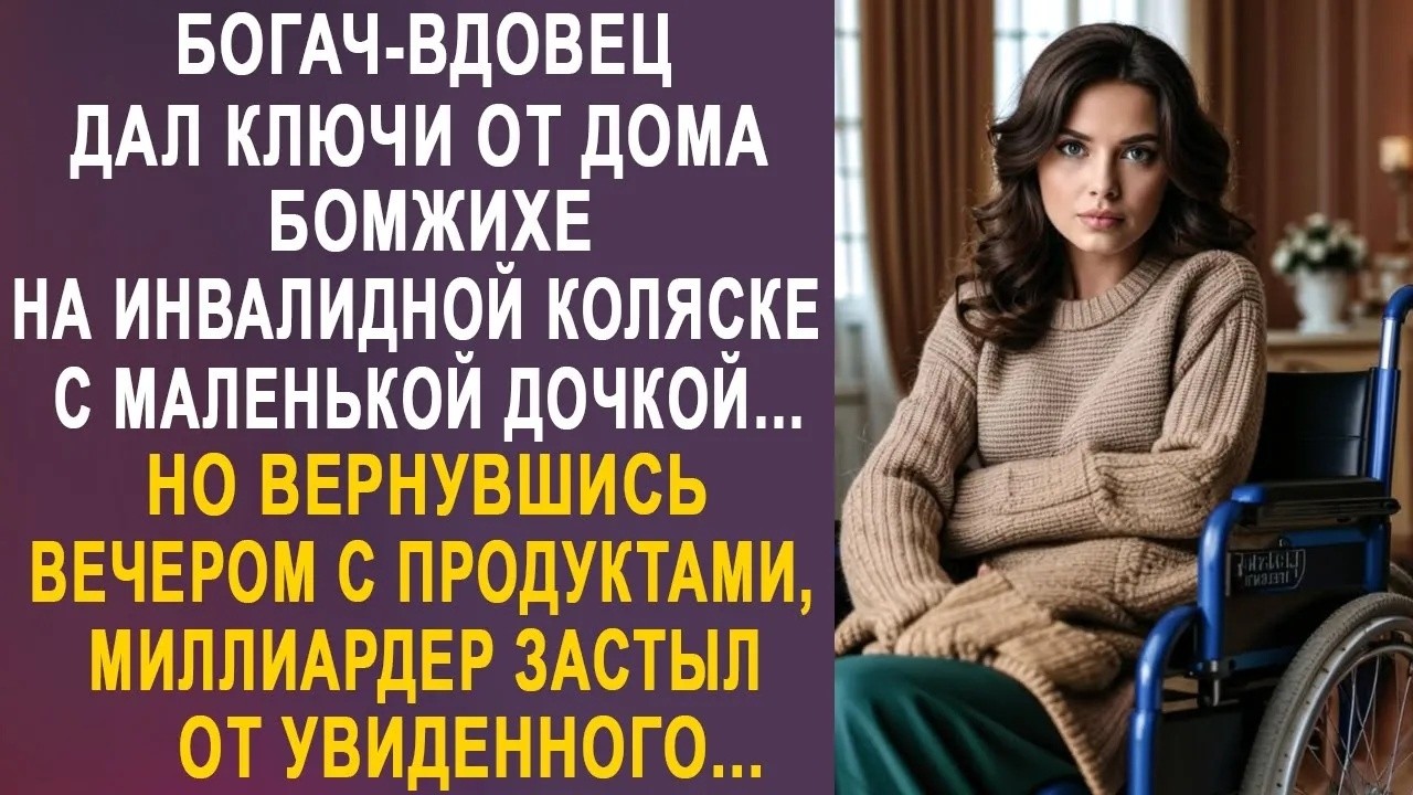 Богач вдовец дал ключи от дома бродяжке с улицы  Но вернувшись вечером с продуктами, он застыл