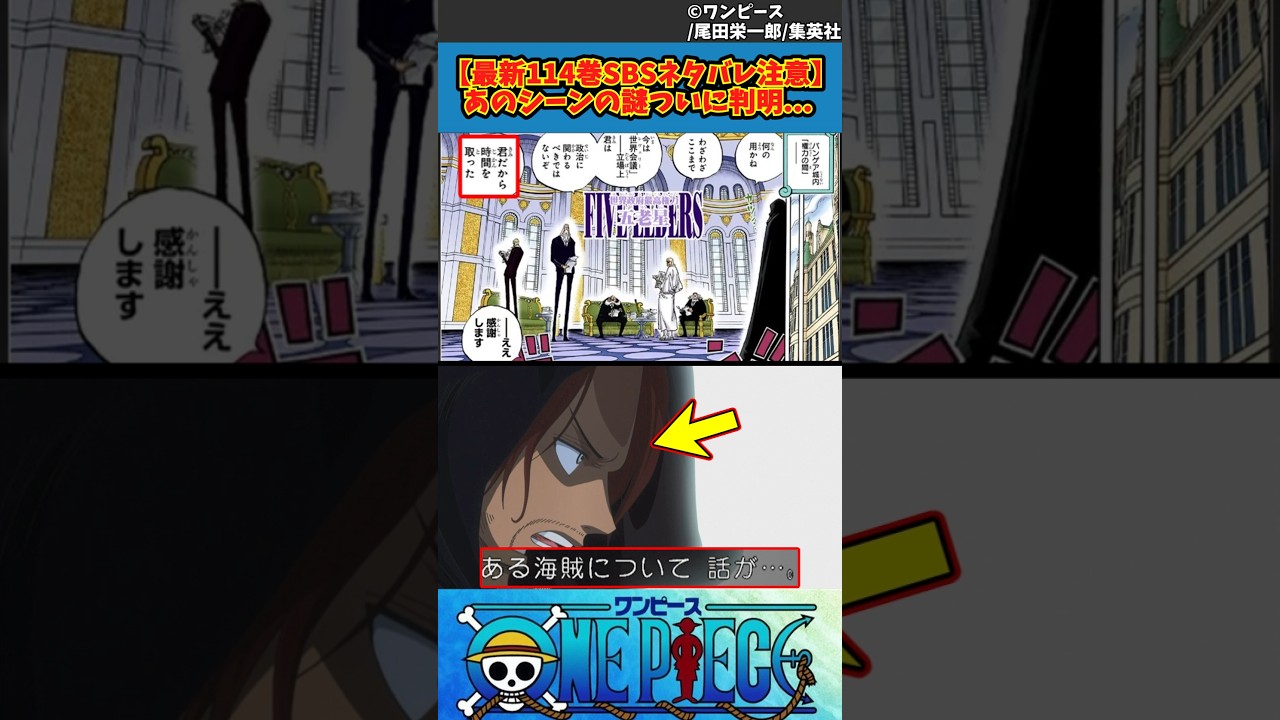 【最新114巻SBSネタバレ注意】あのシーンの謎ついに判明...  #ワンピース #反応集