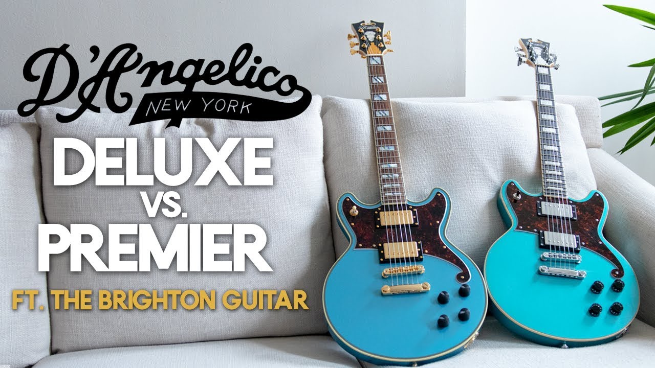 D'Angelico Deluxe vs. Premier Brighton Guitar [Brighton Solidbody Guitar Demo & Review]