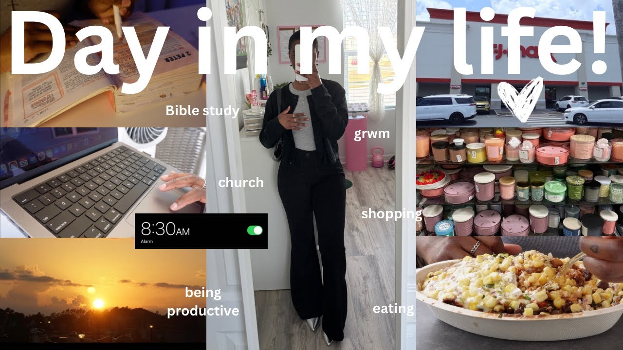 Day in my life as a Christian girl🩶 grwm, church, shopping, eating, Bible study & more!