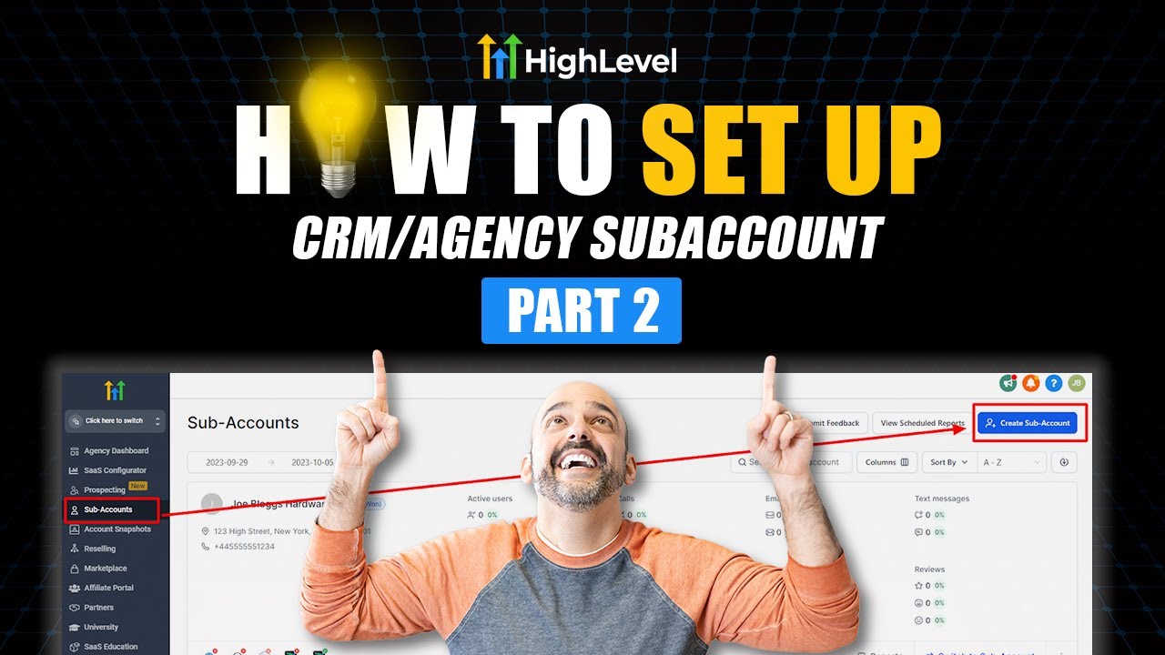 Как настроить субсчет HighLevel CRM/агентства (часть 2) (полное руководство): ограниченное руково...