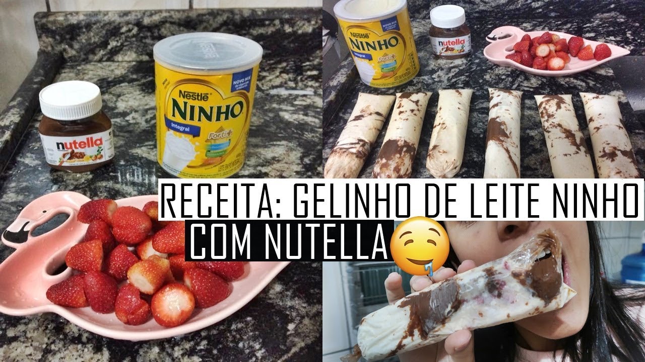 RECEITA | GELINHO DE LEITE NINHO COM NUTELLA ❤