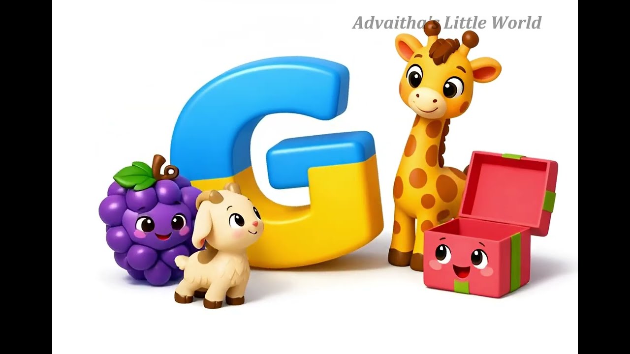 G for Grapes 🍇 | Learn Letter G | ABC Alphabet Song for Kids | 3D Animation
