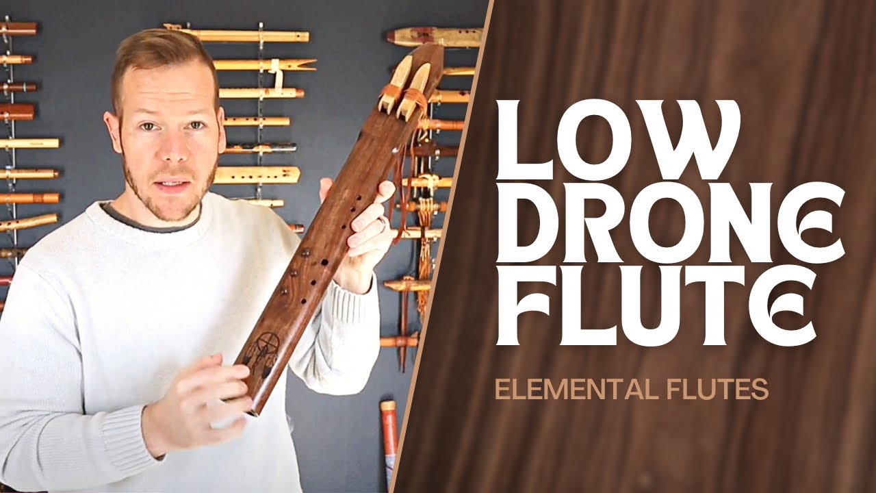 Magical Walnut Drone Flute by Elemental Flutes made by Dustin Selva