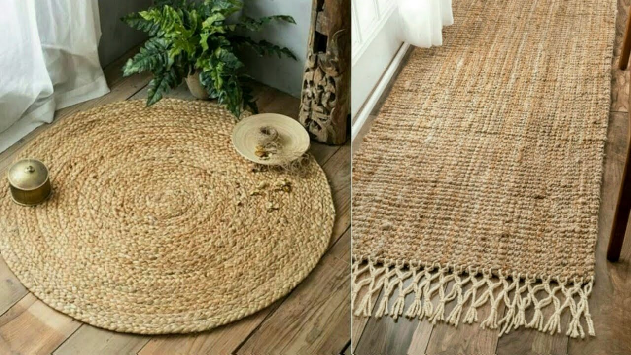 Красивый и легкий коврик из сизаля