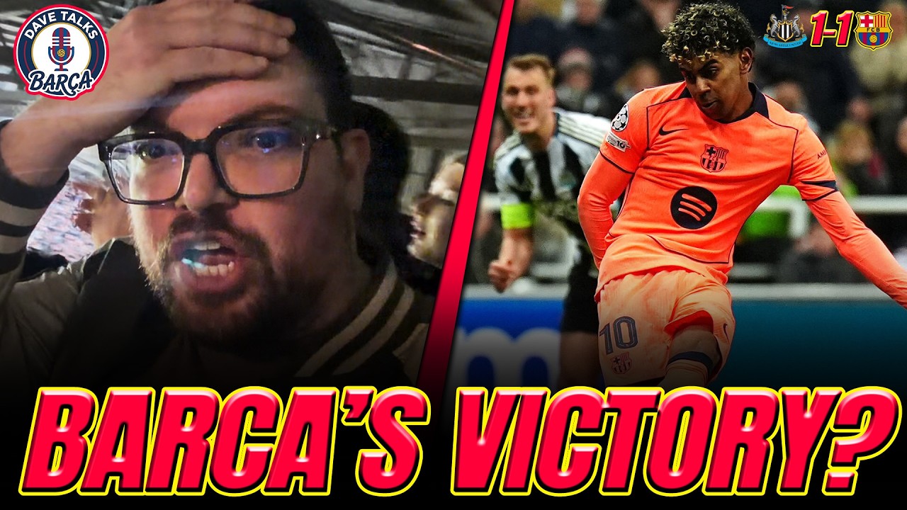 VICTORY FOR BARCA?! LAMINE YAMAL PENALTY SAVES THE DAY! Newcastle 1-1 Barcelona REACTION UCL