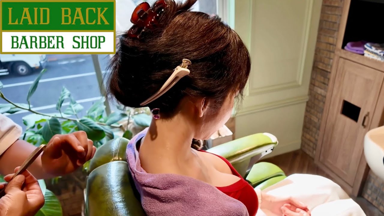 [Спокойная парикмахерская] Женщина стрижется в парикмахерской! Юсима, Акихабара